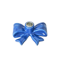 Ceramic Candle Holder in Bow Shape - Blue - Small