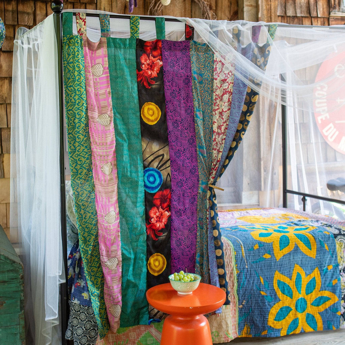 Rainbow Oasis Drapes – Upcycled Boho Curtains